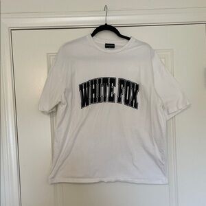White Fox Decade Classics Varsity Oversized Tee White